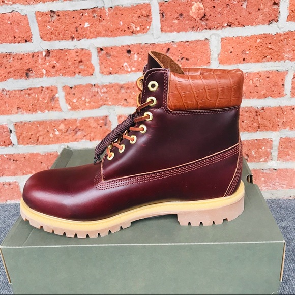 Timberland Shoes Timberland Explorious Burgundy Exotic Boots Poshmark